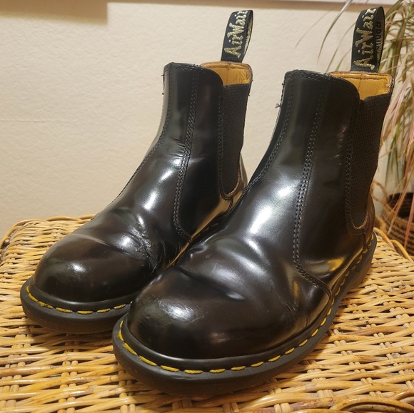 2976 vintage Dr. Marten made in England Chelsea boots -black size M8/W9 - Picture 3 of 14